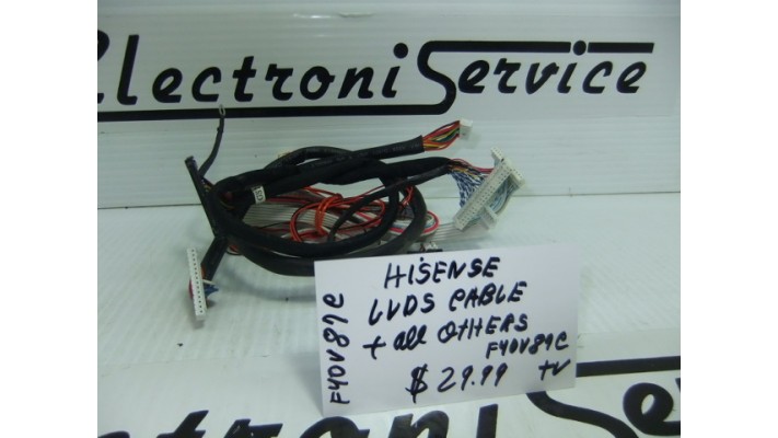 Hisense F40V87C cables kit with LVDS cable.